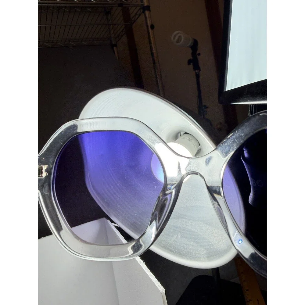 Vincent Chase VC S15126 Polarized Sunglasses Women's Clear Blue Frame Purple